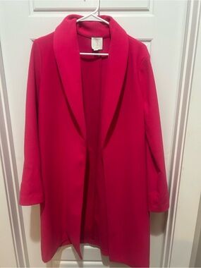 Women’s Pink Open-Front Coat